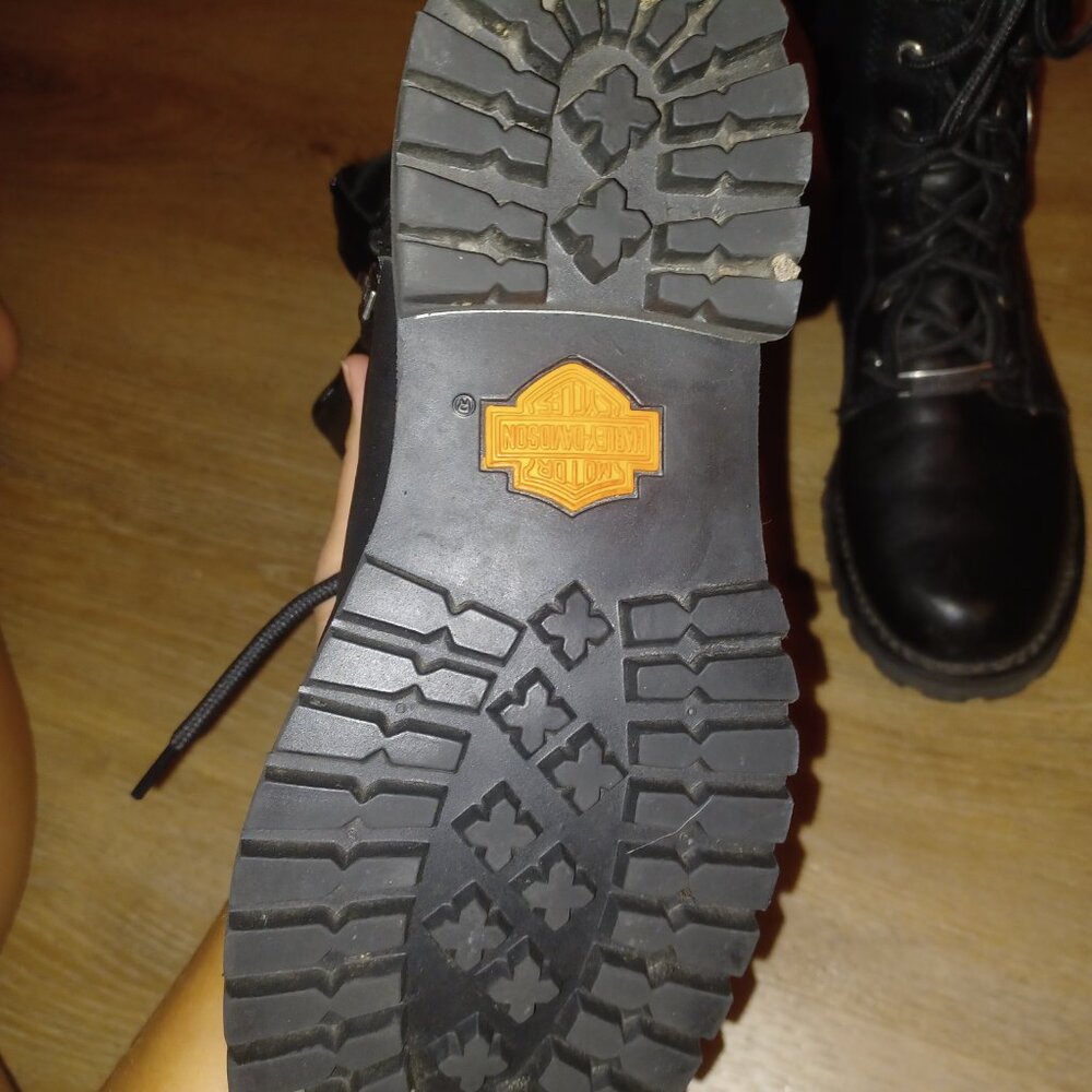 Harley Davidson tall leather buckle boots - Picture 4 of 6